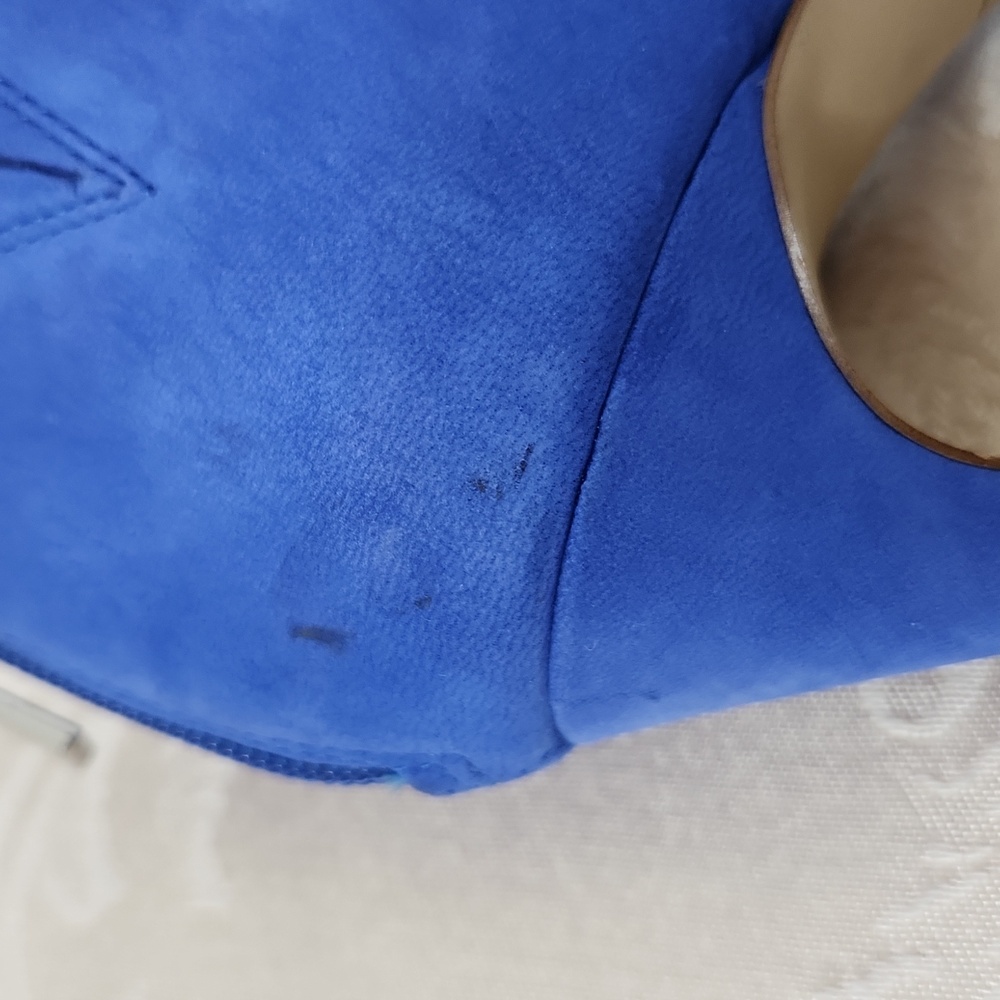 INC International Concepts bright cobalt blue stiletto statement heels size 9.5 - Picture 7 of 16